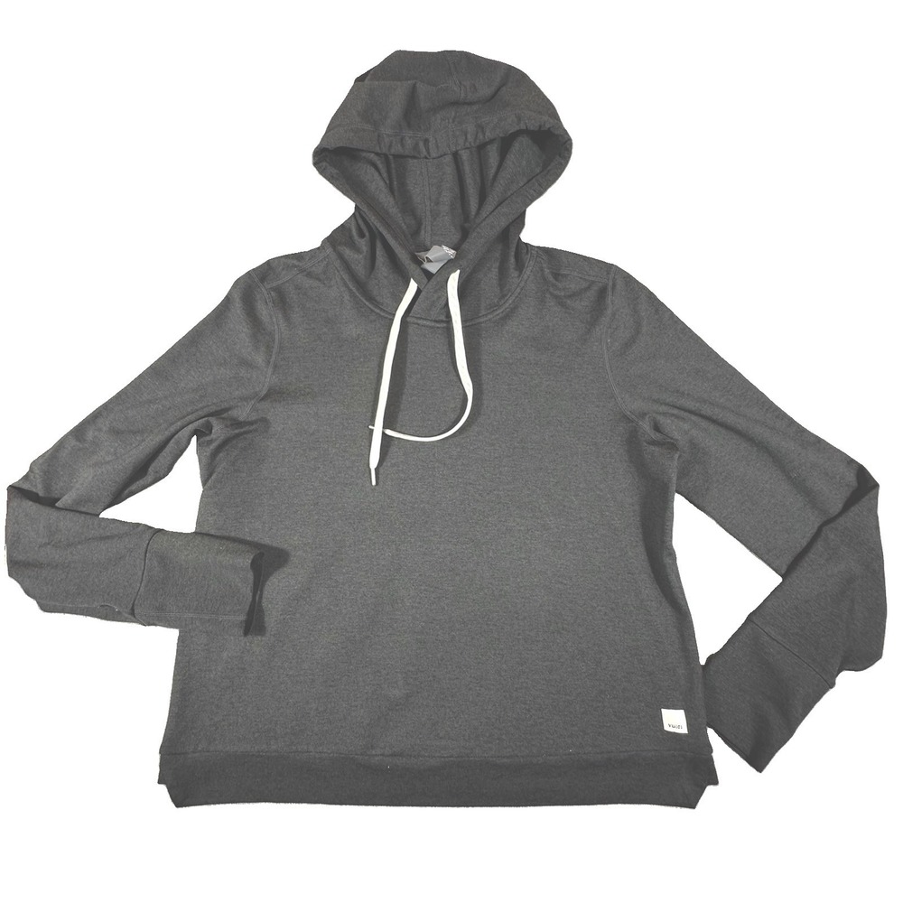 Vuori Womens Small Halo Essential Dreamknit Hoodie Charcoal Gray Butter Soft